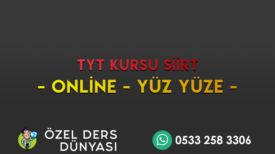 tyt kursu siirt